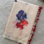 Elegant Linen Cotton Saree | MK0081