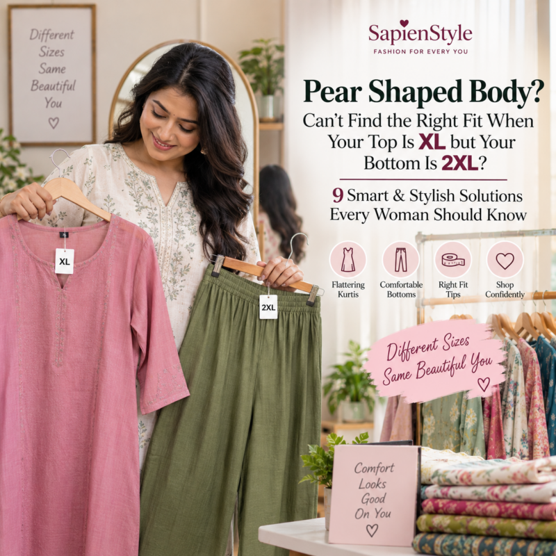 Pear Shaped Body: Can’t Find the Right Fit When Your Top Is XL but Your Bottom Is 2XL? 9 Smart & Stylish Solutions Every Woman Should Know