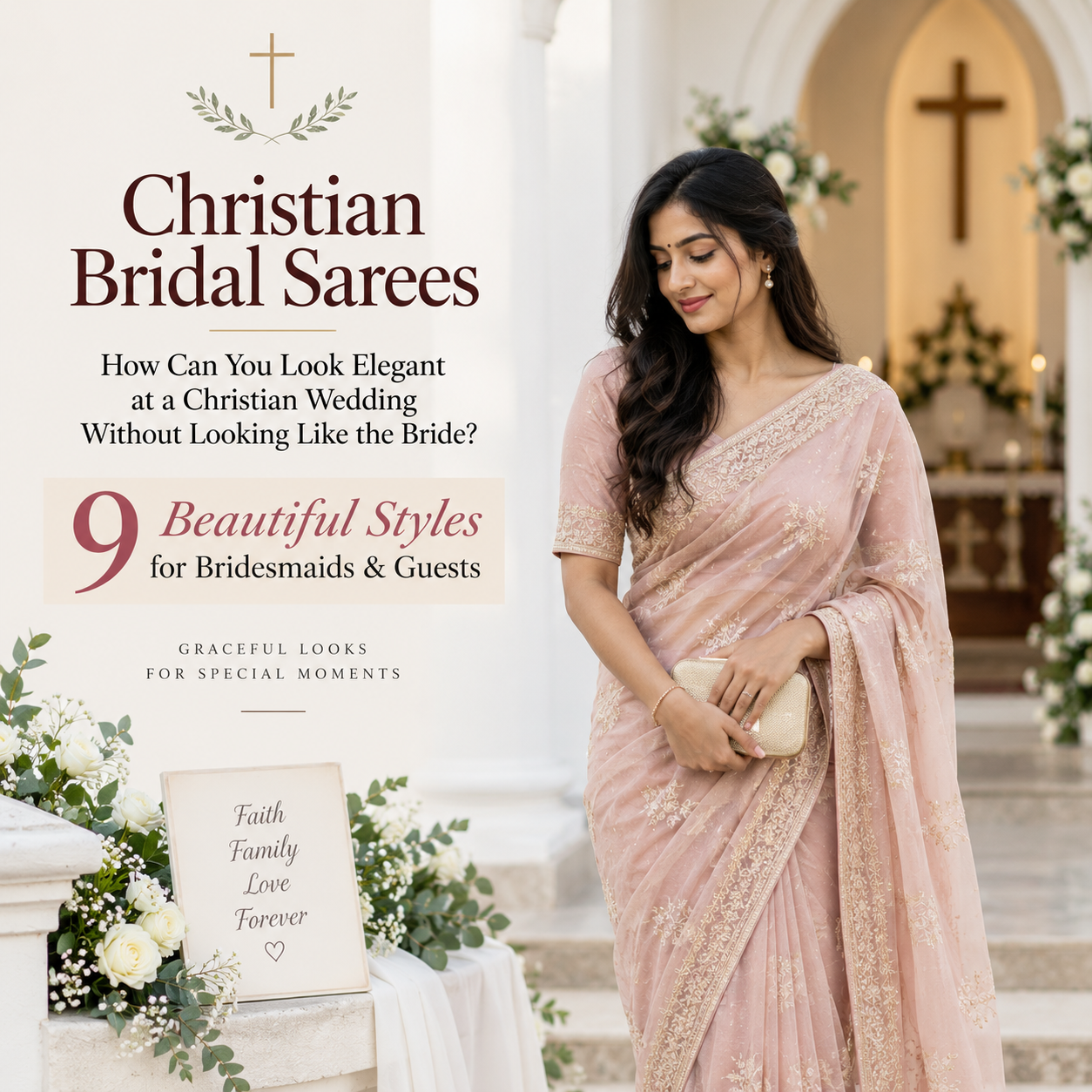 Christian Bridal Sarees for women