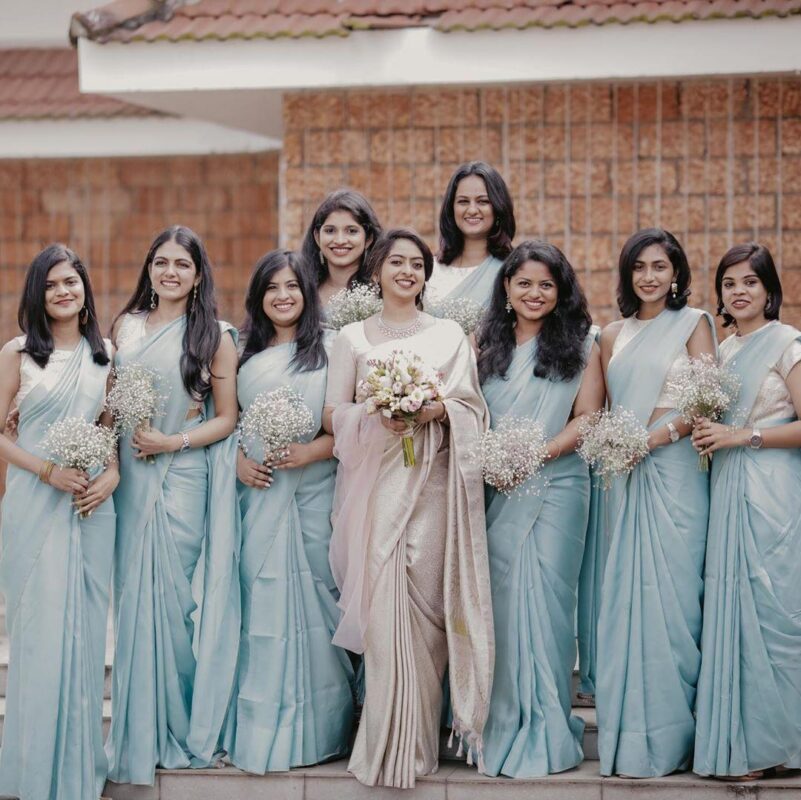 Christian Bridal Sarees for Bridesmaids